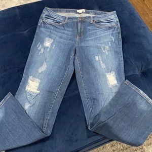 NWOT Faith 21 size 16 Distressed Ripped Denim Jeans.